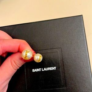 Ysl pearl earrings
